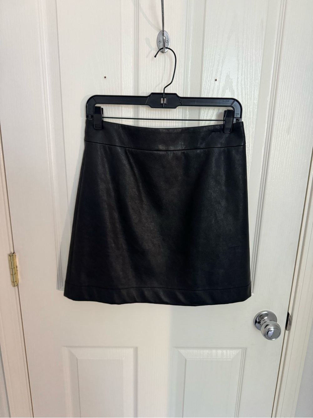 J. Crew Black Faux Leather Mini Skirt